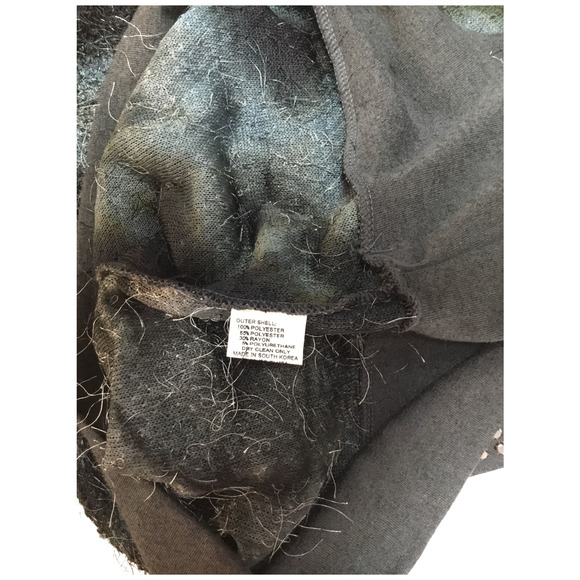 213 By Michelle Kim Studded Eyelash Short Sleeve Sweater Black Gray S - Picture 2 of 8